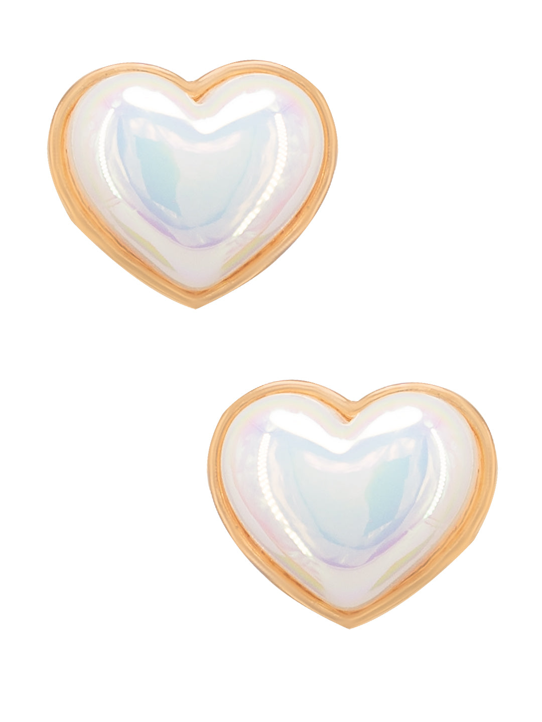 Rose Gold Plated Heart Shaped Studs Earrings