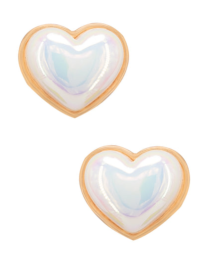 Rose Gold Plated Heart Shaped Studs Earrings