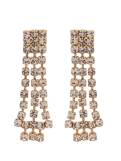 Rose Gold Plated Cubic Zirconia Studded Jewellery Set