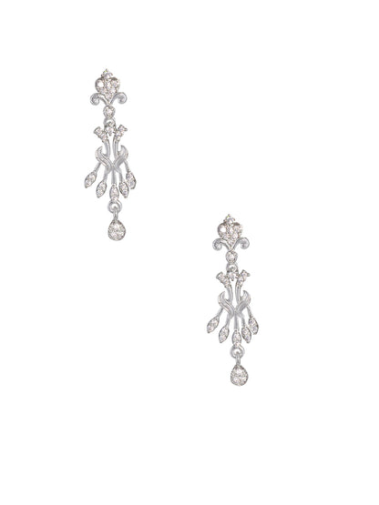 Rhodium Plated American Diamond Jewellery Set