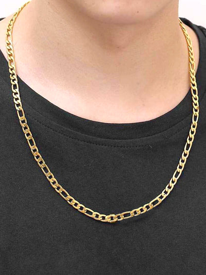 Broad Gold Plated Link Chain For Men