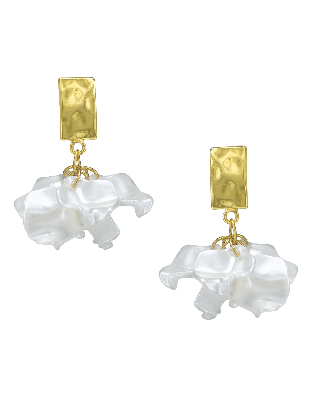 Gold Plated Floral Studs Earrings