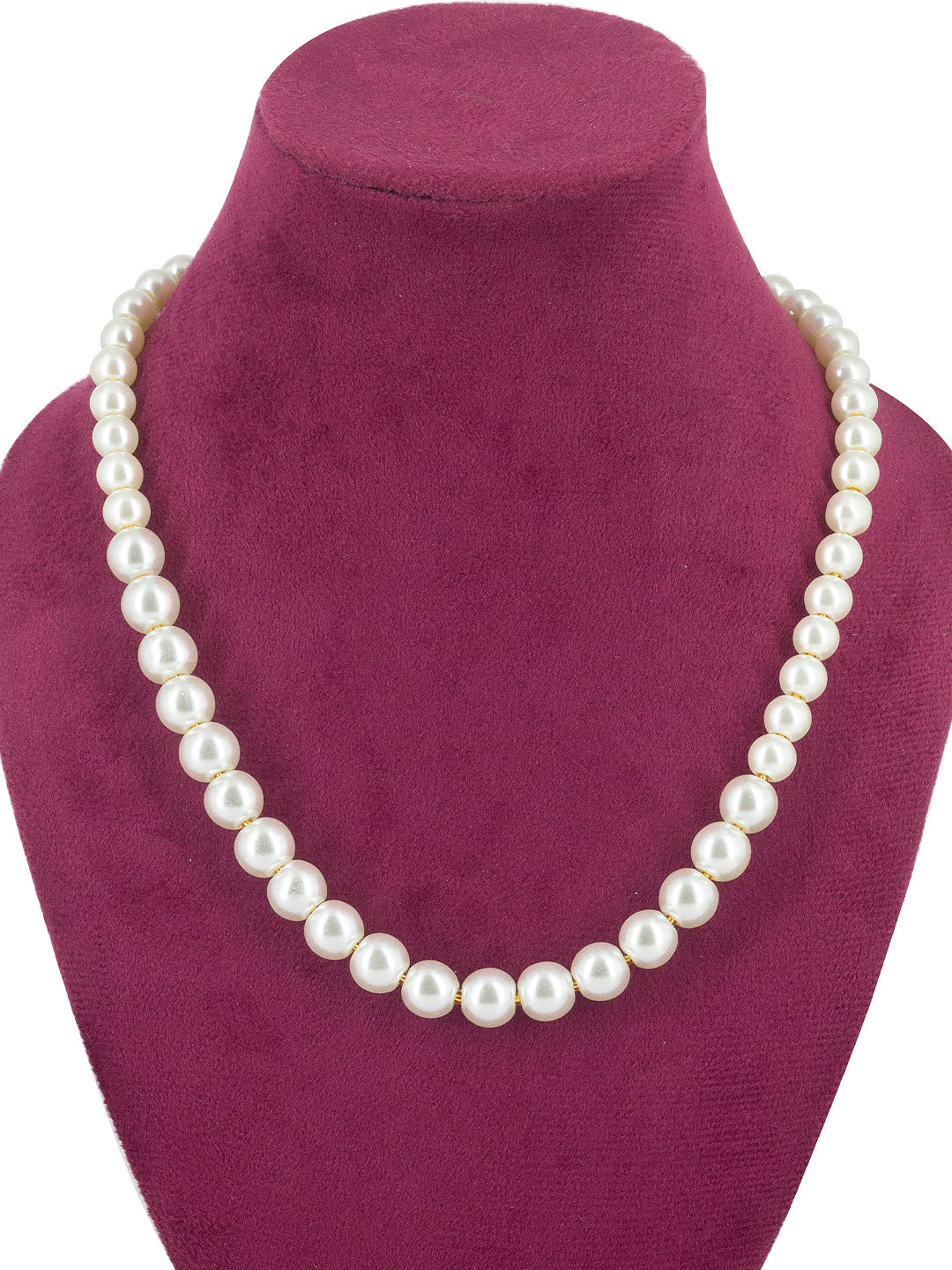 Gold Plated Faux Pearl Beaded Trendy Moti Mala Necklace