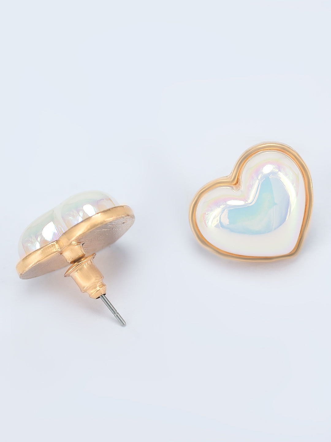 Rose Gold Plated Heart Shaped Studs Earrings