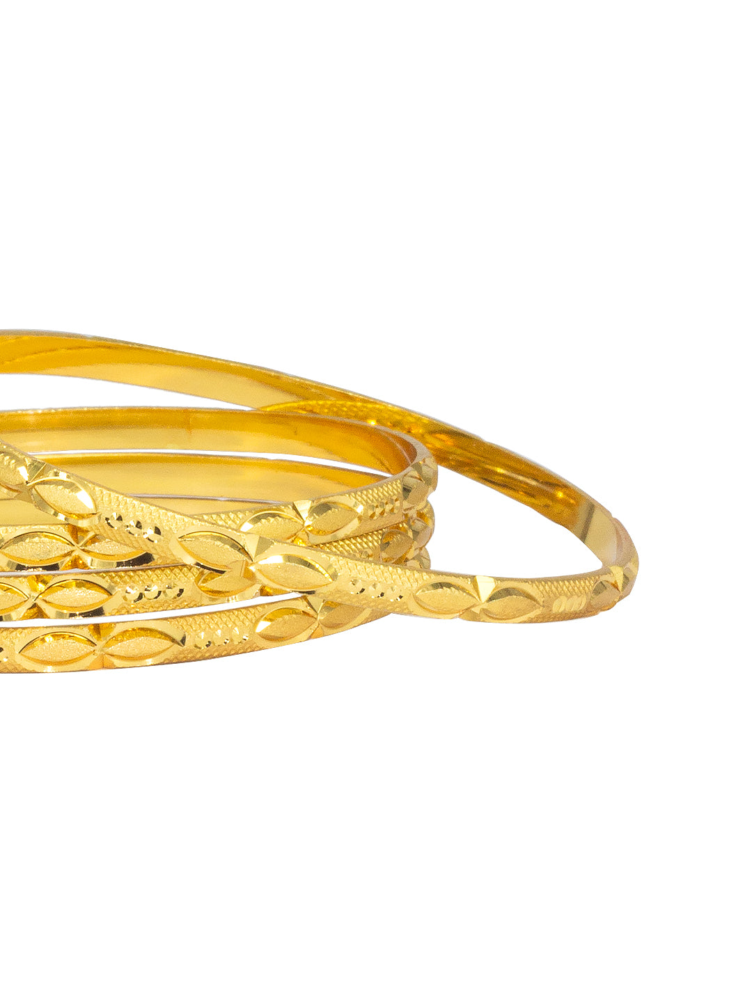 Set of 4 Gold Plated Minimal Bangles