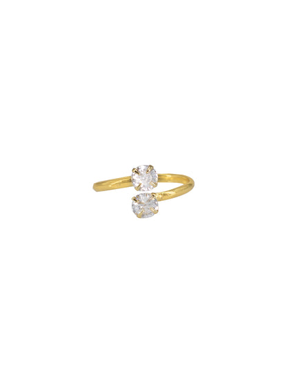 AD Minimal Adjustable Finger Ring | Gold Plated AD Ring