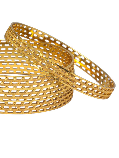 Set of 4 Gold Plated Modern Bangles