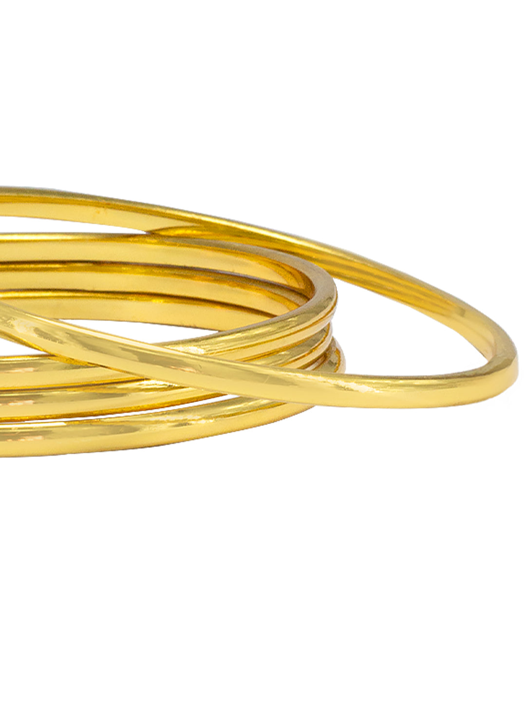 Set of 4 Gold Plated Minimal Bangles