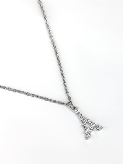 Silver Plated Eiffel Tower Pendant & Studs Set