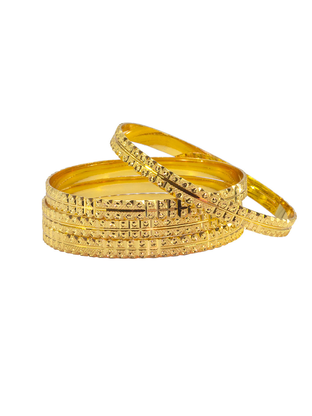 Set of 4 Gold Plated Minimal Bangles