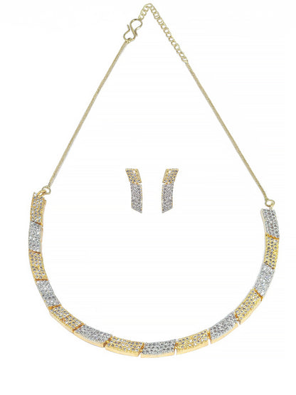 Gold Plated American Diamond Jewellery Set