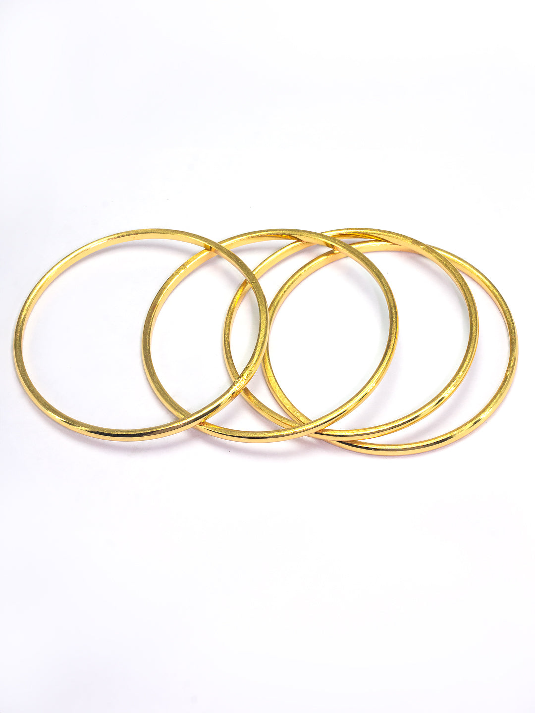 Set of 4 Gold Plated Minimal Bangles