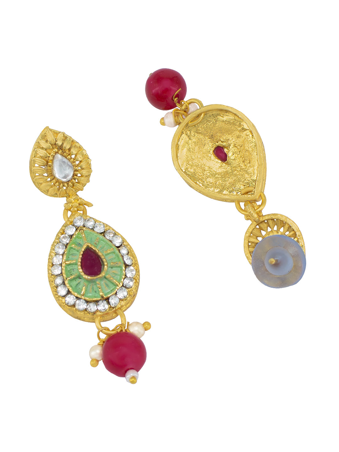 Gold-Plated Kundan Studded Jewellery Set