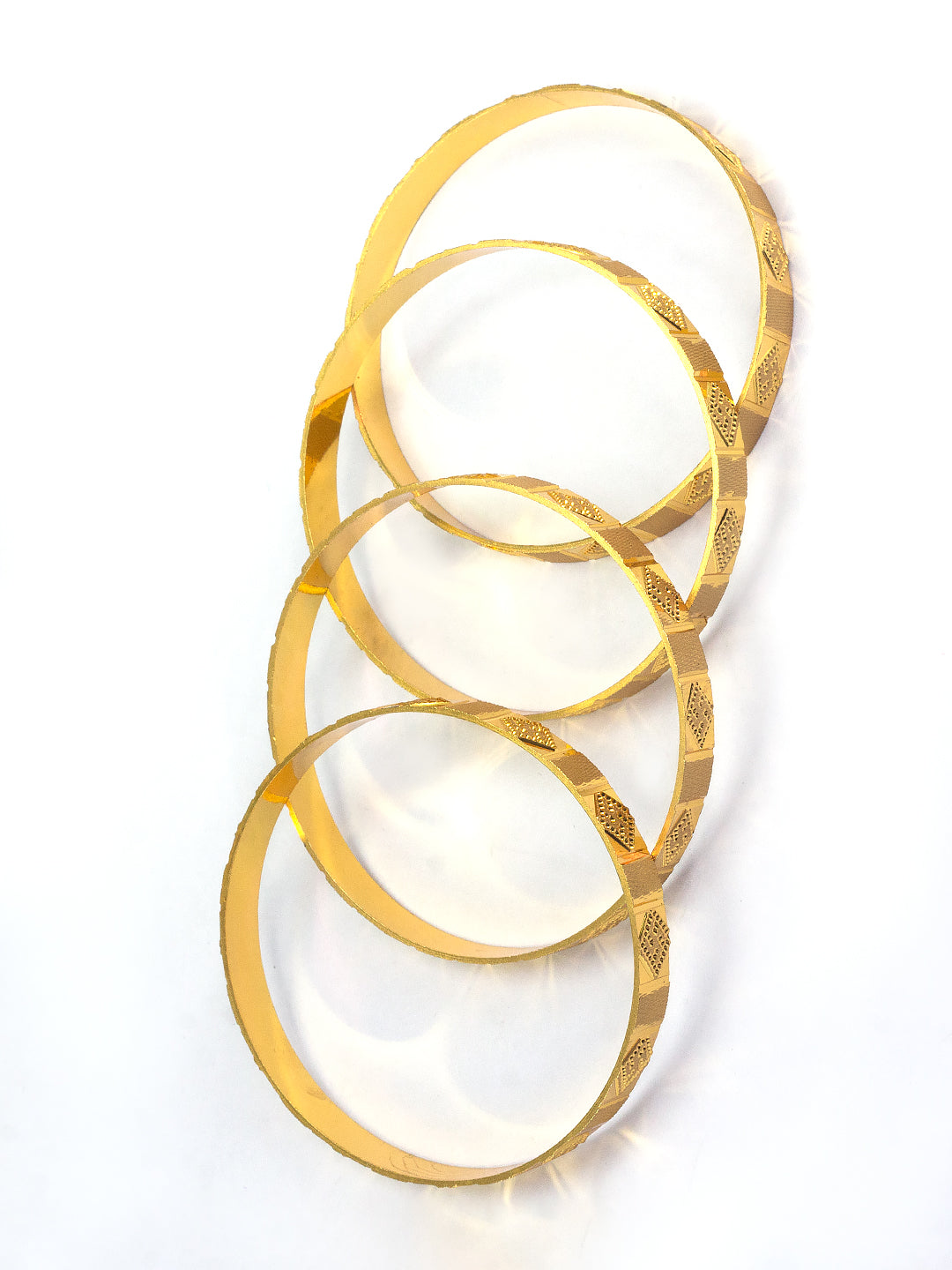 Set of 4 Gold Plated Swastic Bangles