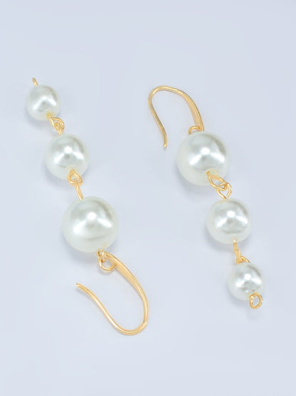 Pack of 4 Artificial Pearl Drop & Stud Earrings Gift For Girls