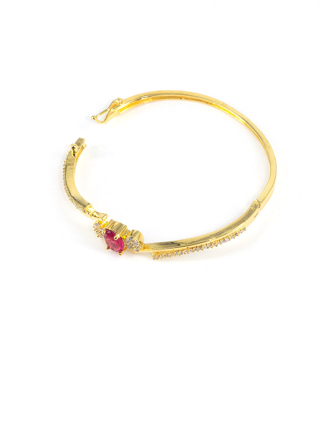 Red AD Statement Gold Plated Trendy Bracelet