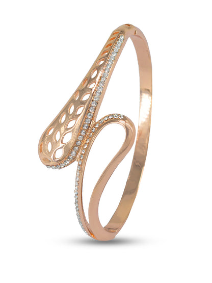 Rose Gold Plated American Diamond Studded Bracelet