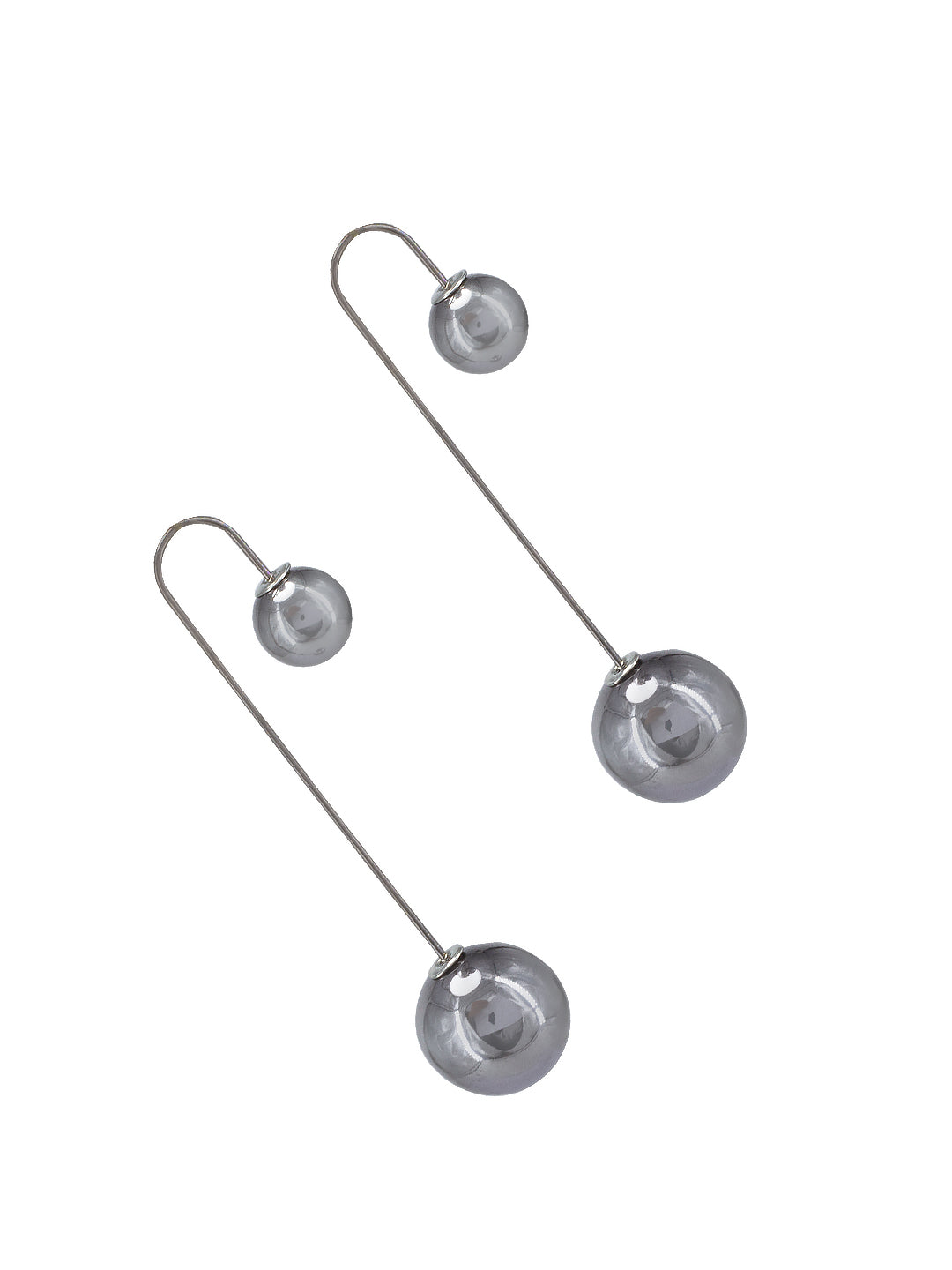 Pack of 3 Gun Metal Plated Studs & Drop Trendy Earrings