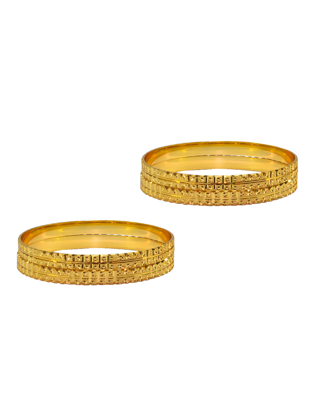 Set of 4 Gold Plated Minimal Bangles