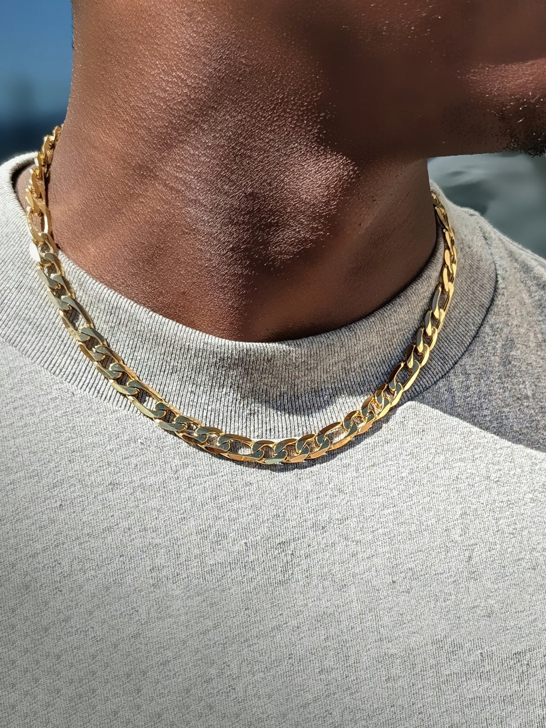 Broad Gold Plated Chain For Men