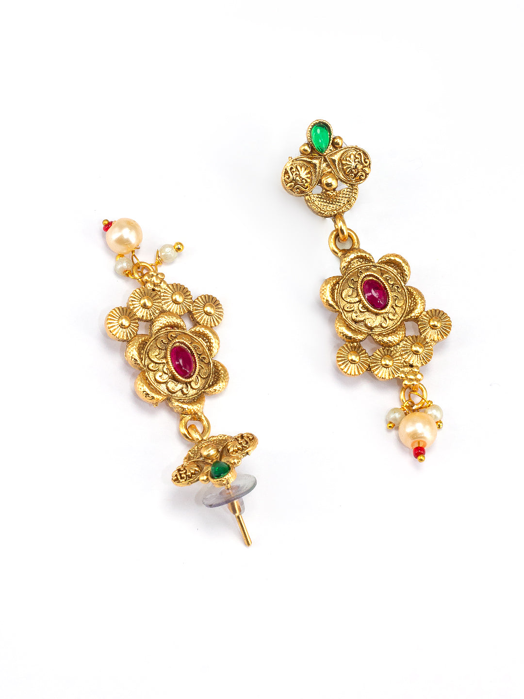 Gold Plated Kundan Choker Temple Jewellery Set