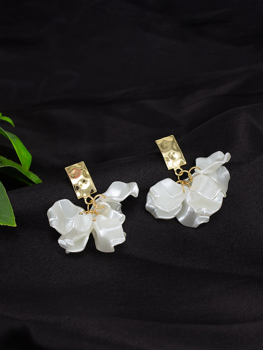 Gold Plated Floral Studs Earrings