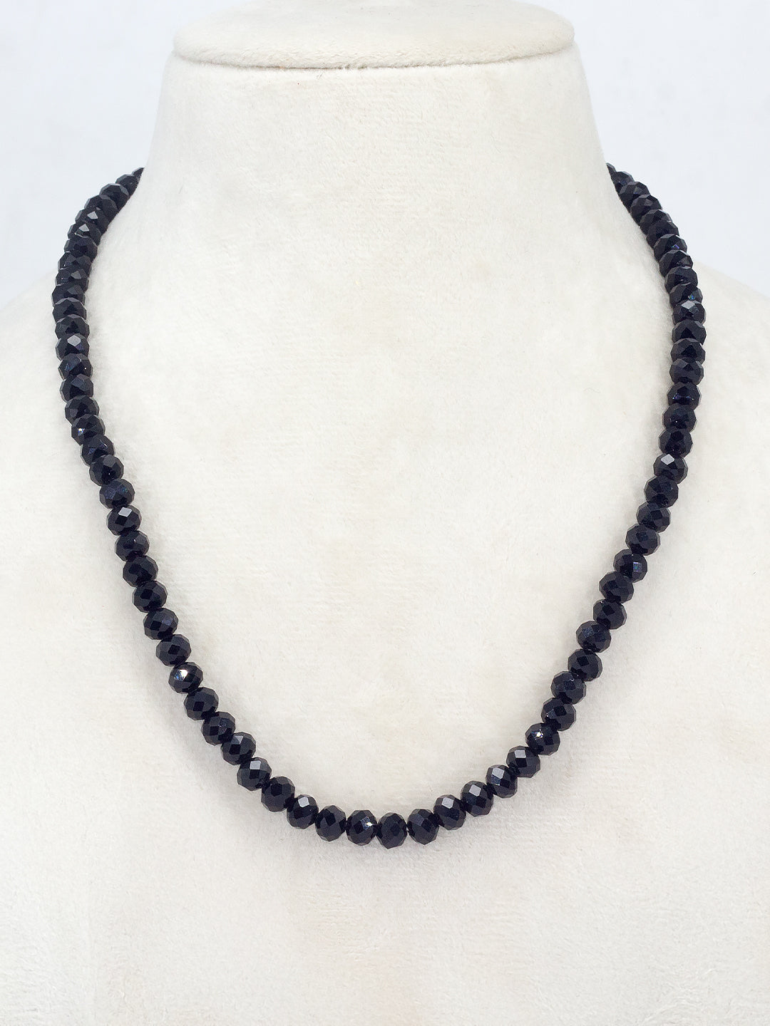 Set Of Two Black Beaded Necklace Mala