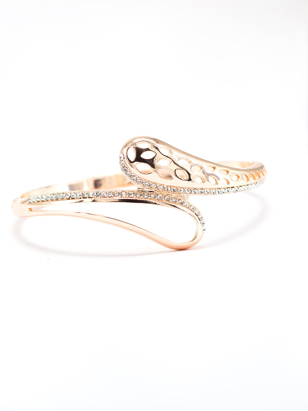 Rose Gold Plated American Diamond Studded Bracelet