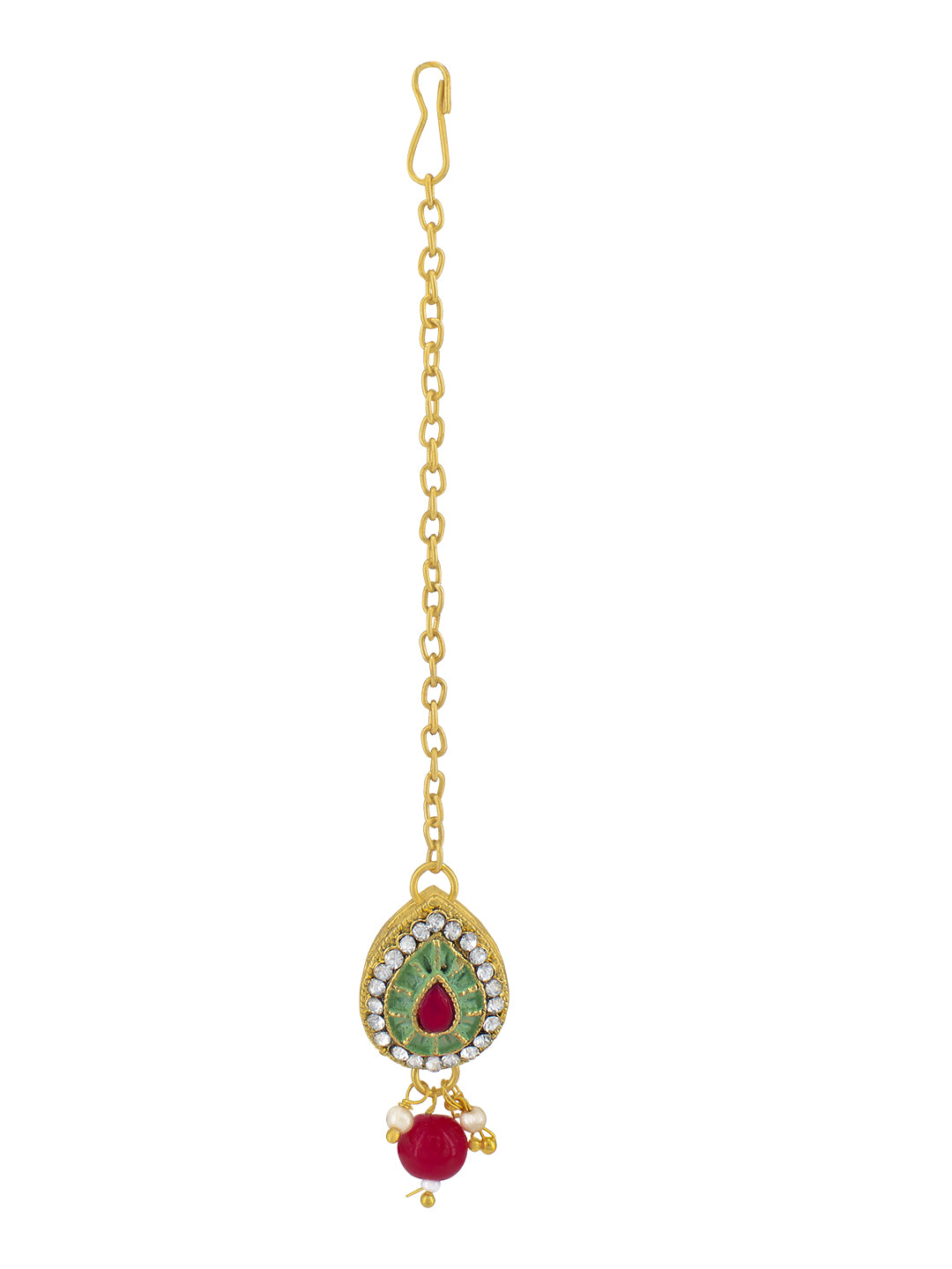 Gold-Plated Kundan Studded Jewellery Set