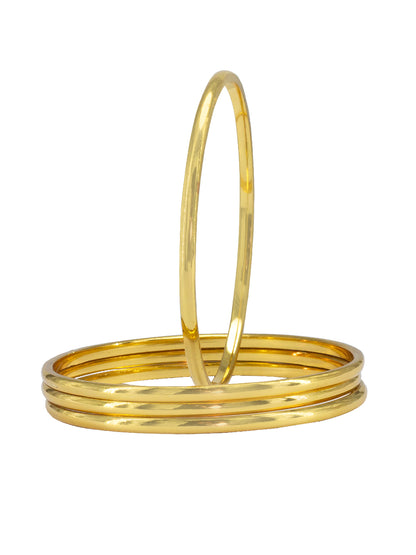 Set of 4 Gold Plated Minimal Bangles