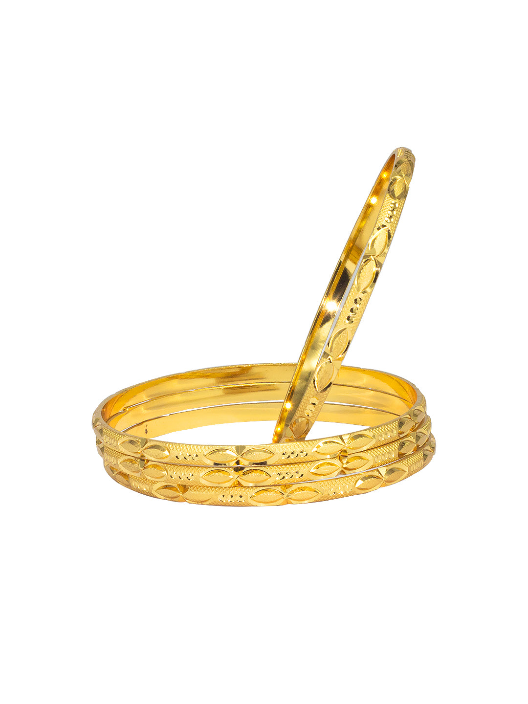 Set of 4 Gold Plated Minimal Bangles