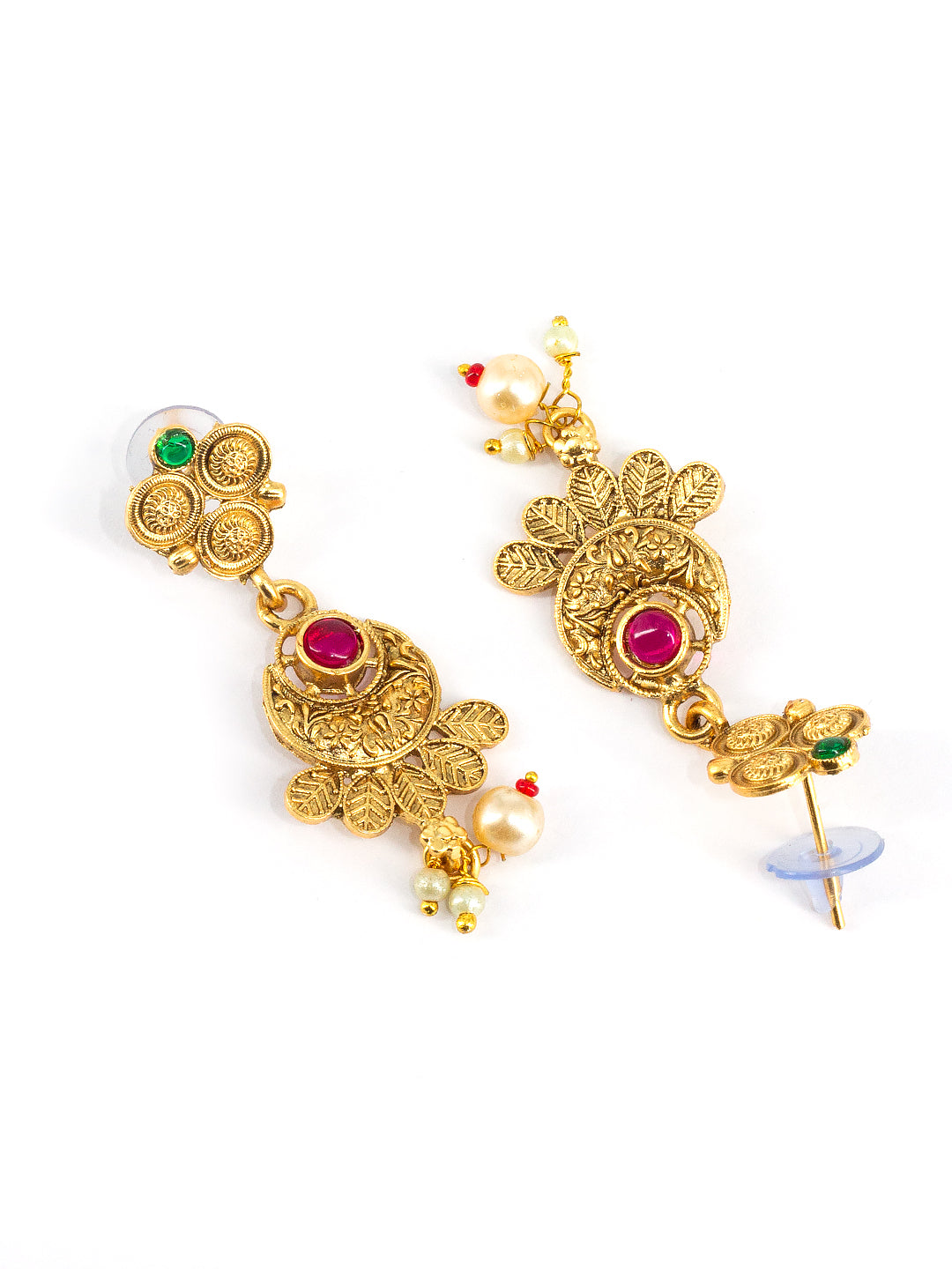 Gold Plated Kundan Choker Temple Jewellery Set