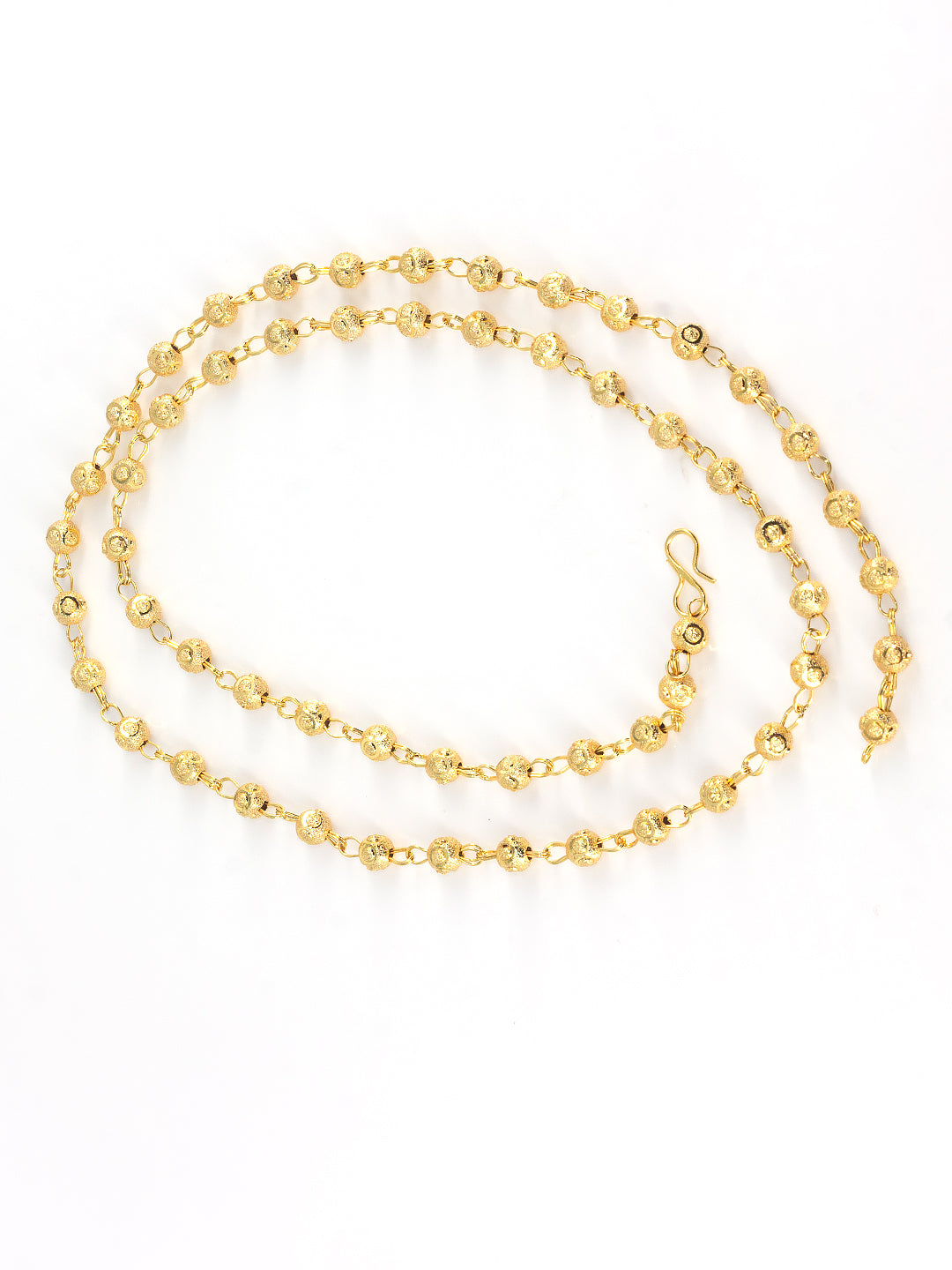 Set of Five Gold Plated Beaded Trendy Matar Mala Necklace