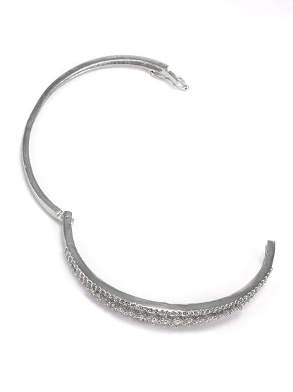 Rhodium Plated American Diamond Studded Bracelet