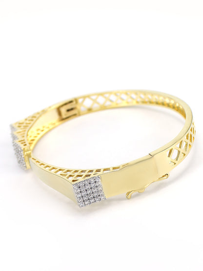 Gold Plated American Diamond Studded Bracelet Gift For Women