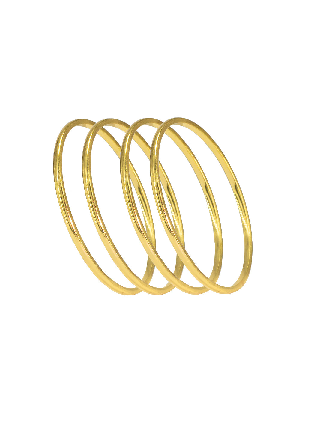 Set of 4 Gold Plated Minimal Bangles