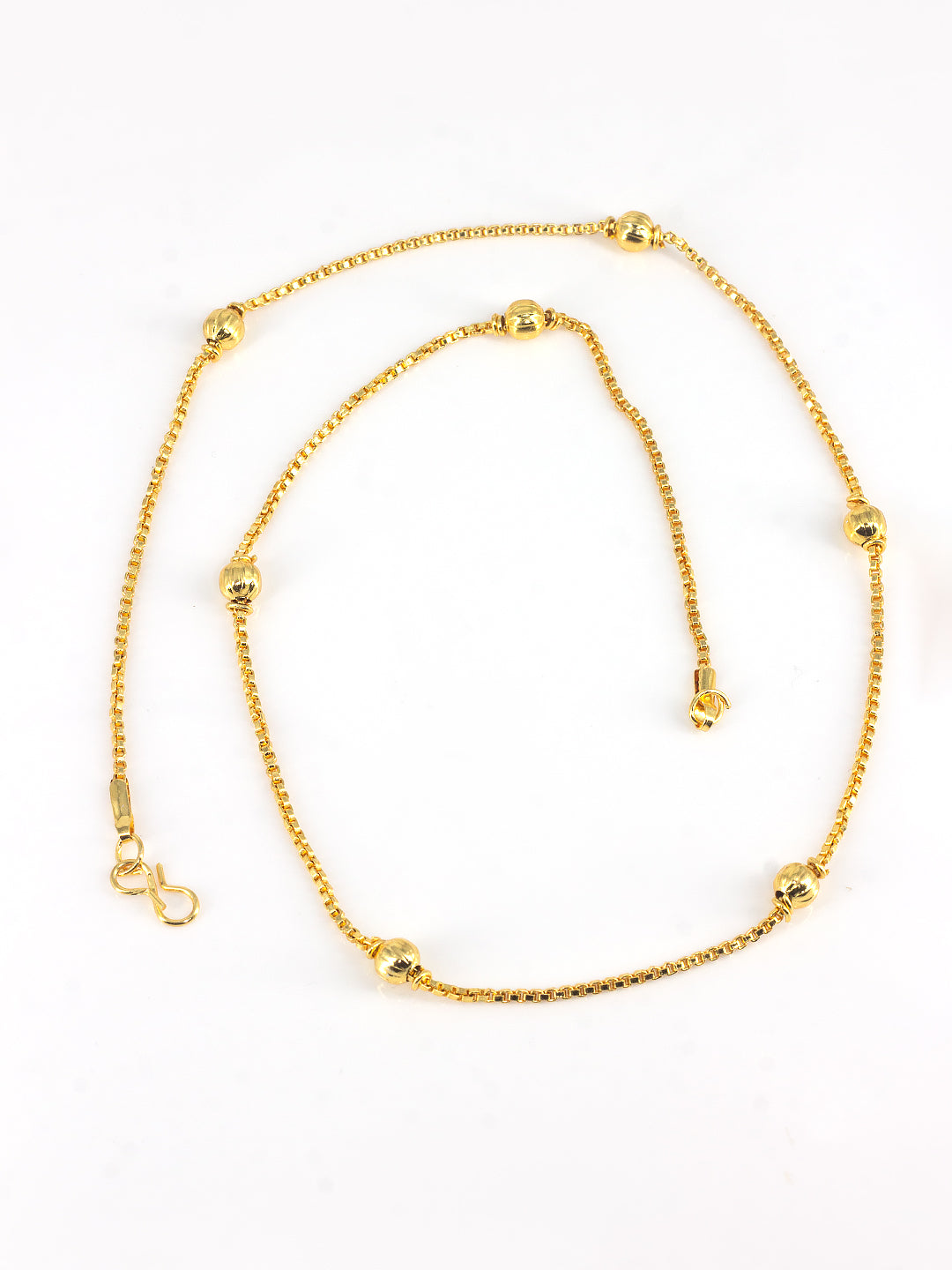 Set of Five Gold Plated Beaded Trendy Matar Mala Necklace