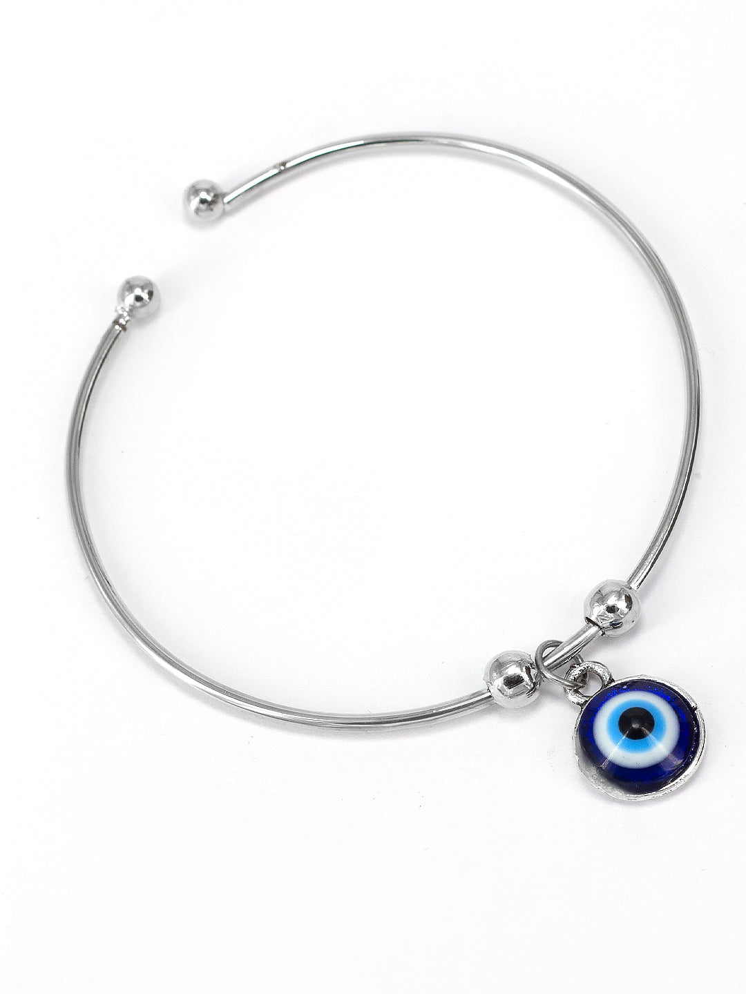 Pack of 2 Silver & Rose Gold Plated Dolphin & Evil Eye Trendy Bracelets