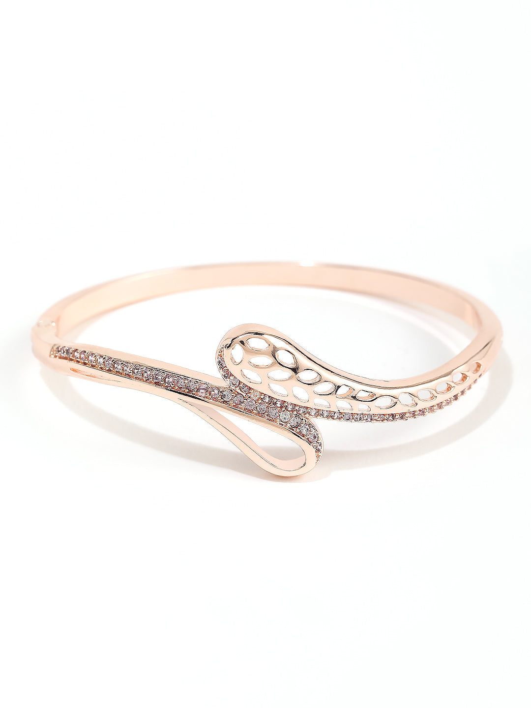 Rose Gold Plated American Diamond Studded Bracelet