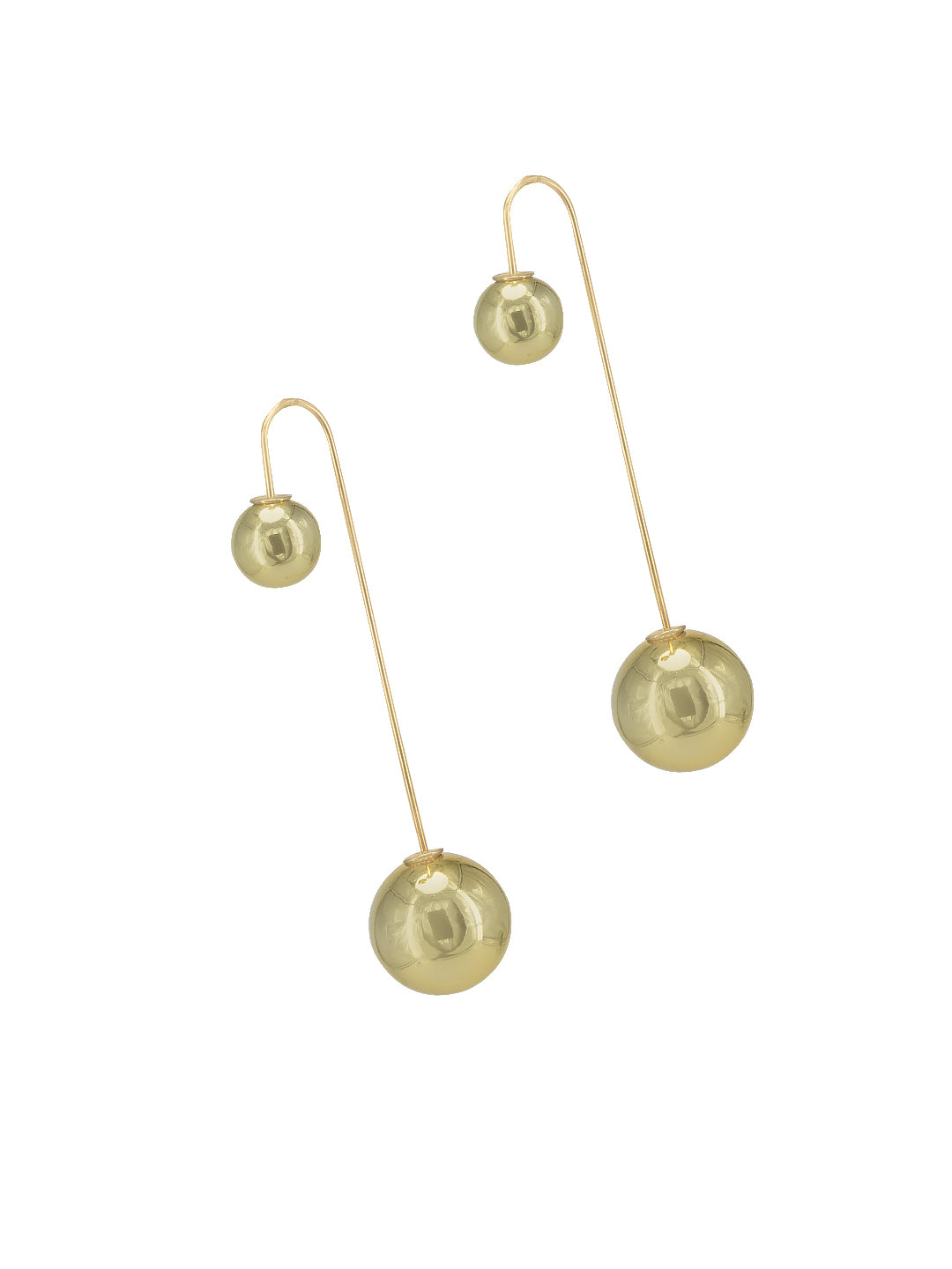 Pack of 4 Gold Plated Artificial Beads Drop Earrings