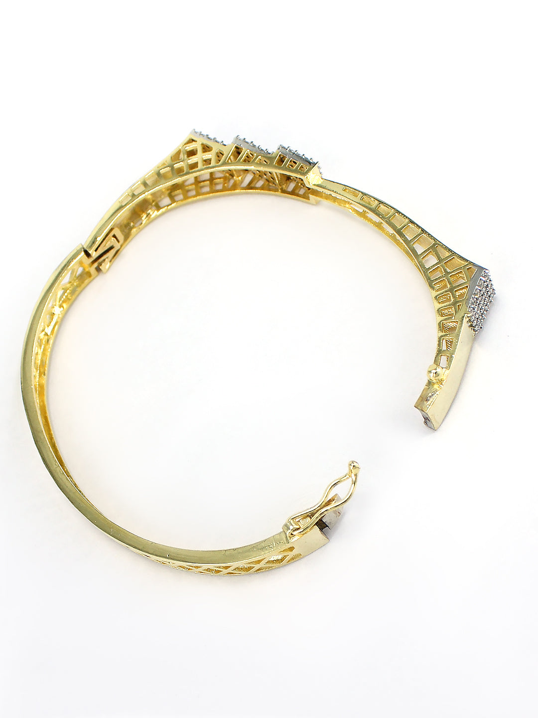 Gold Plated American Diamond Studded Bracelet Gift For Women