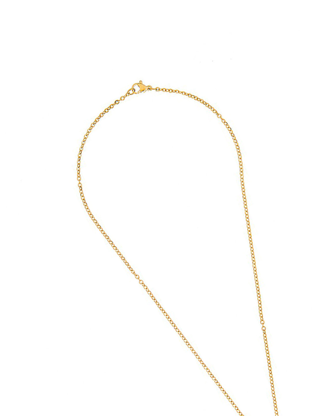 Gold Plated American Diamond Floral Heart Magnate Trendy Necklace