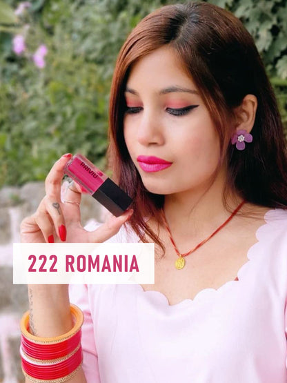 Soft Touch Matte Waterproof Liquid Lipstick 4.5 ml- Romania 222