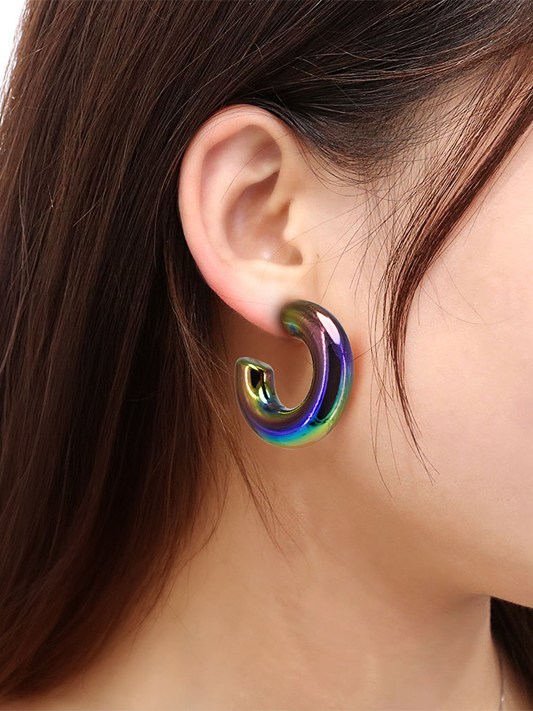 Pack of 12 Multi Color Drop, Hoop & Studs Earrings