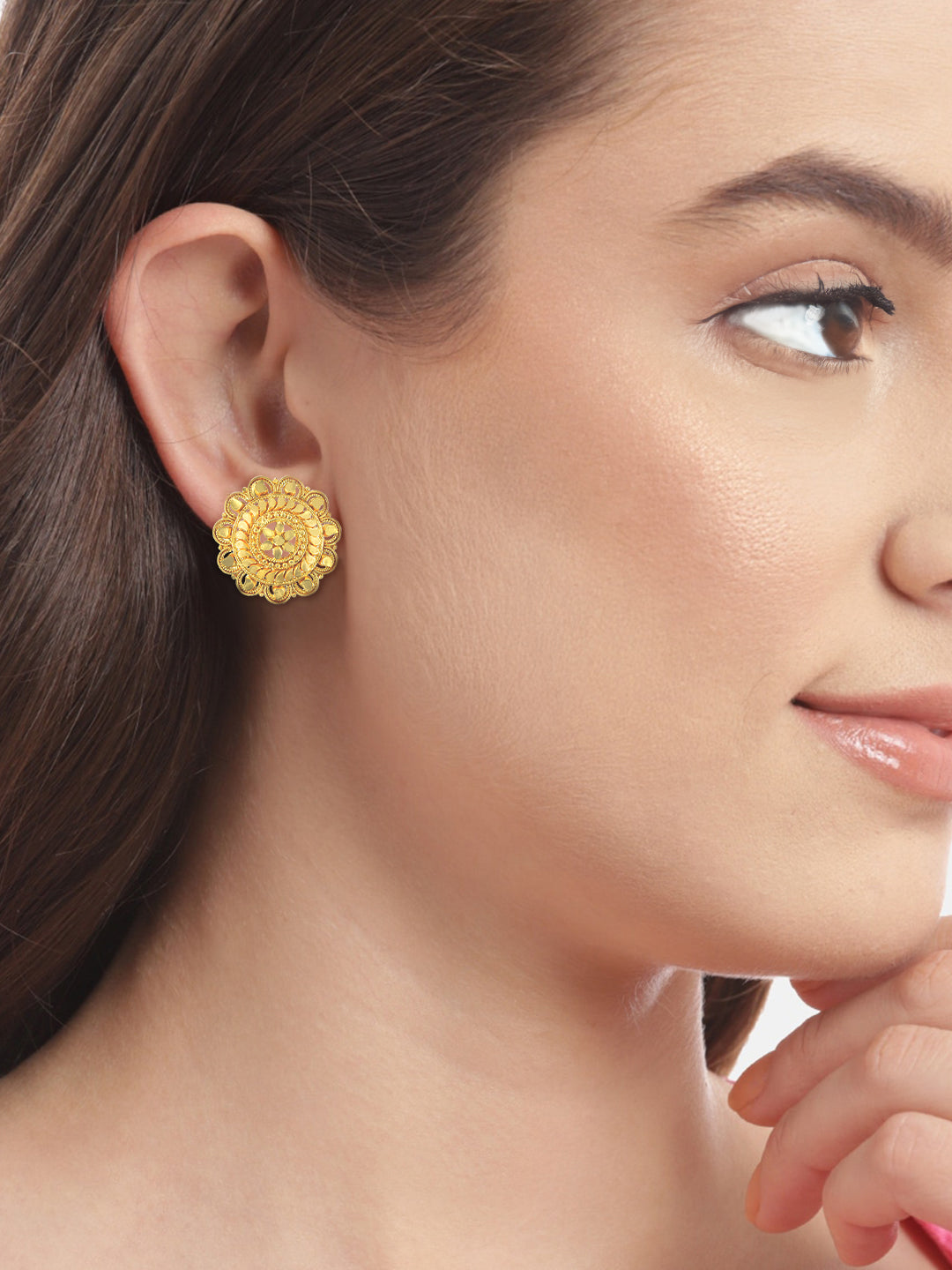 Pack of 6 Gold Plated Hoop & Studs Earrings