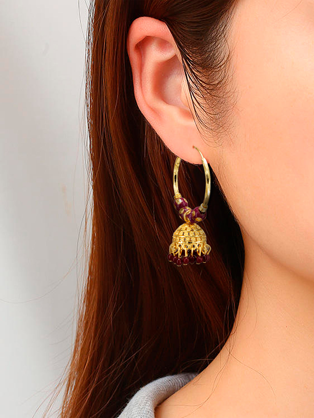 Pack of 6 Gold Plated Hoop & Studs Earrings