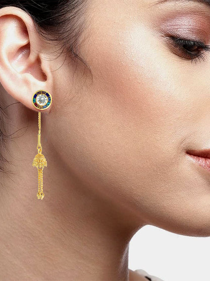 Pack of 9 Gold Plated Drop & Studs Earrings