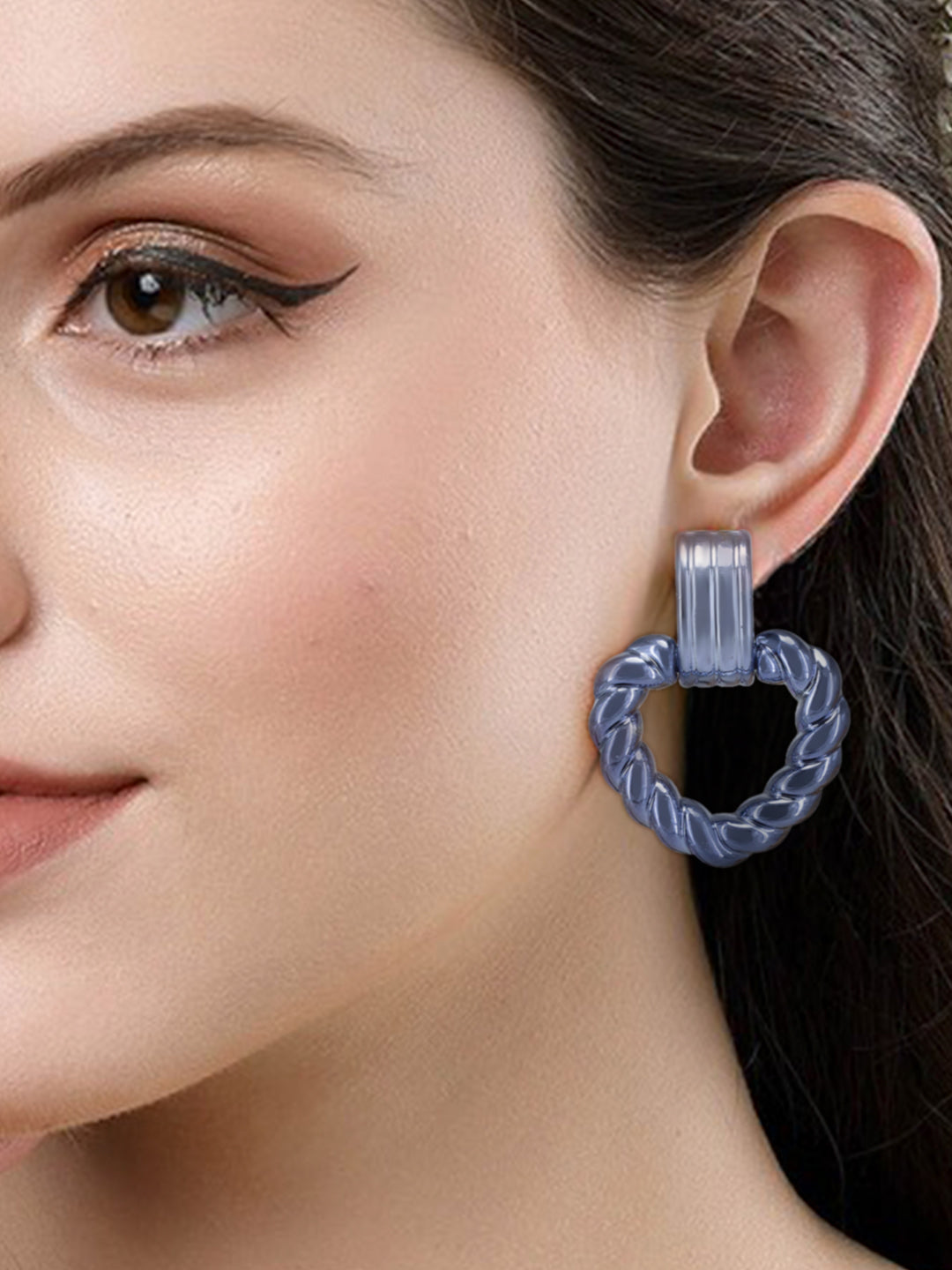 Blue Dangle Drop Earrings