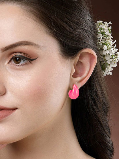 Pink Chunky Doom Earrings