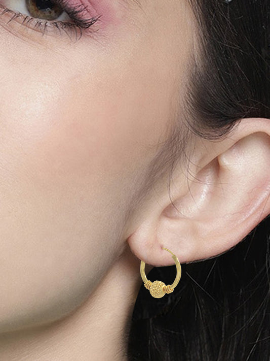 Gold-Plated Circular Hoop Earrings